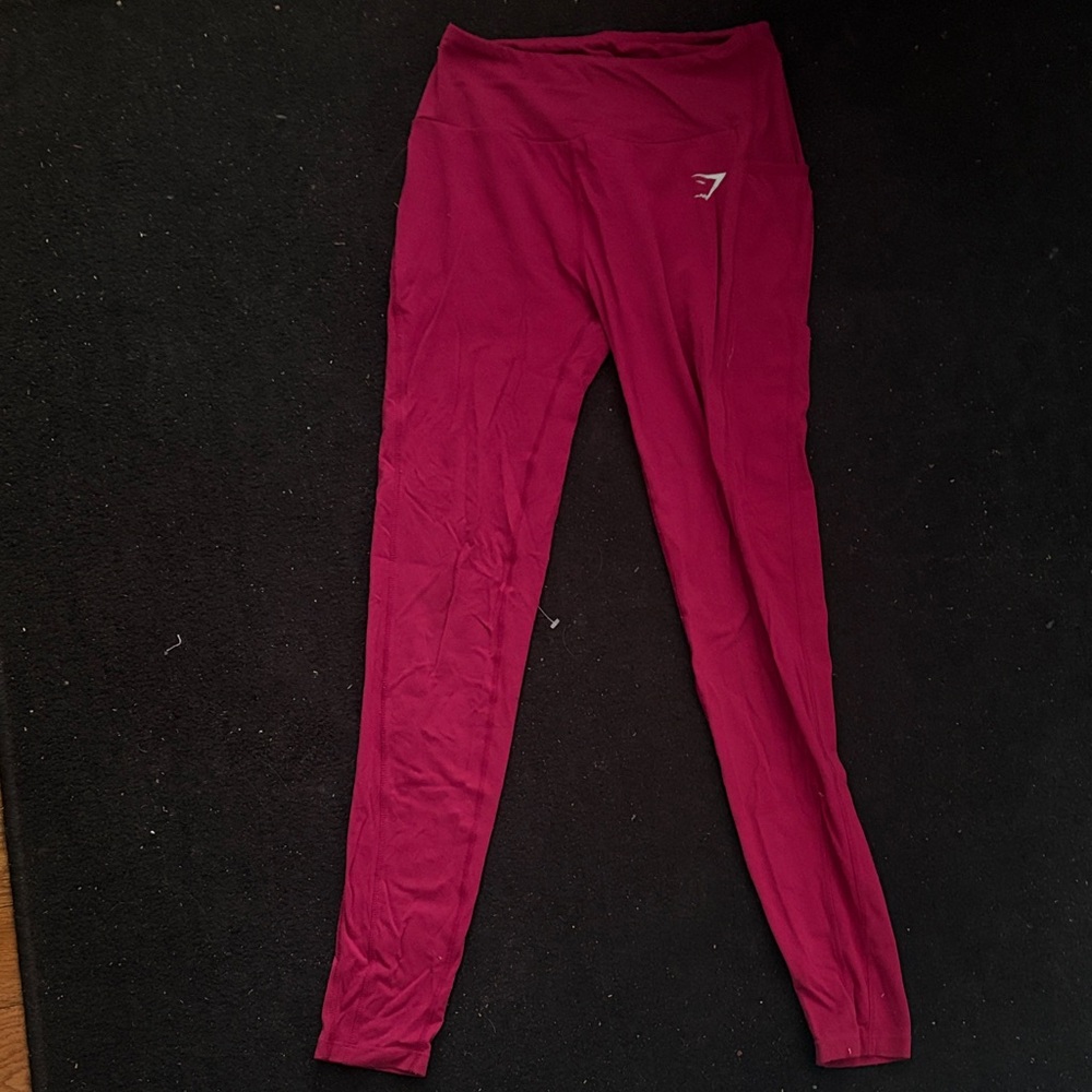 Maroon pink Gymshark Leggings